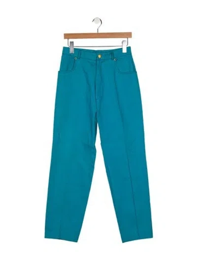 Pre-owned Christian Lacroix High-rise Straight Leg Jeans In Blue