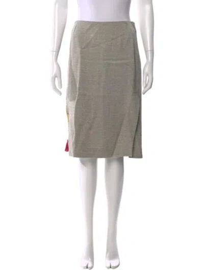 Pre-owned Christian Lacroix Knee-length Skirt In Gray