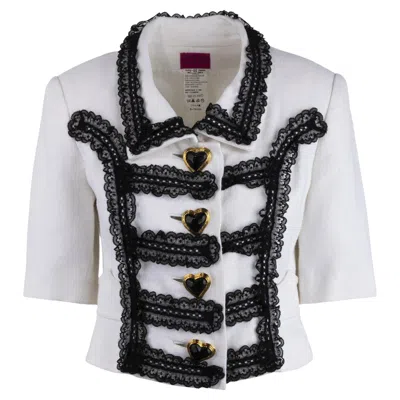 Pre-owned Christian Lacroix Lace Jacket In Gray