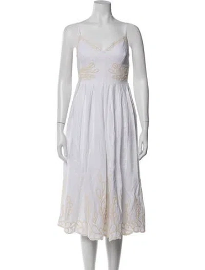 Pre-owned Christian Lacroix Lace Pattern Mini Dress In White