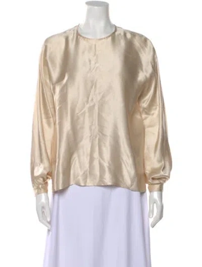 Pre-owned Christian Lacroix Late 1980's - Early 1990's Silk Blouse In Neutral