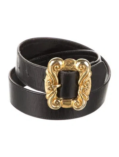 Pre-owned Christian Lacroix Leather Belt In Gold