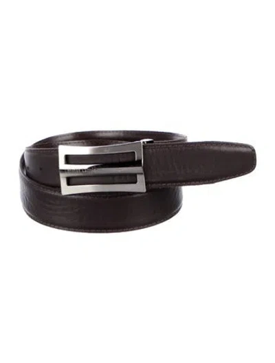 Pre-owned Christian Lacroix Leather Belt Kit In Brown