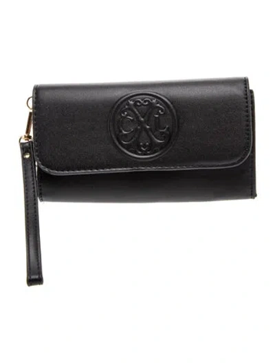 Pre-owned Christian Lacroix Leather Clutch In Black
