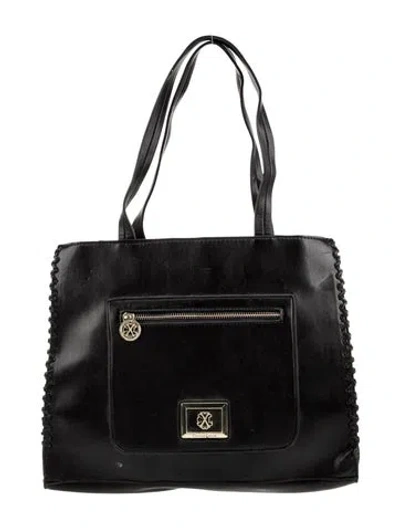 Pre-owned Christian Lacroix Leather Shoulder Bag In Black