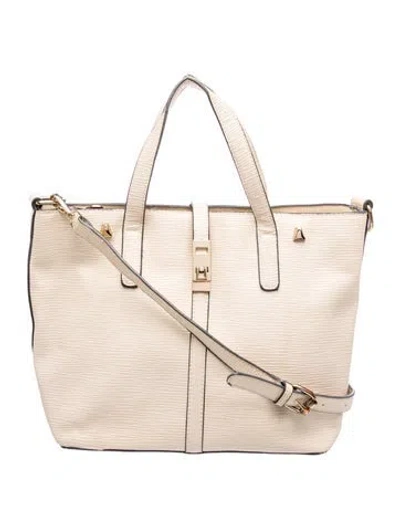 Pre-owned Christian Lacroix Leather Top Handle Bag In Neutrals