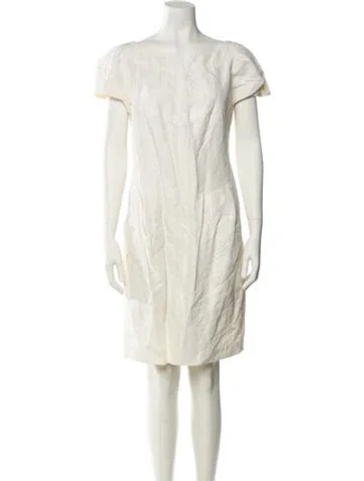 Pre-owned Christian Lacroix Linen Knee-length Dress In Neutral