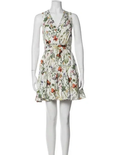 Pre-owned Christian Lacroix Linen Mini Dress In Neutral