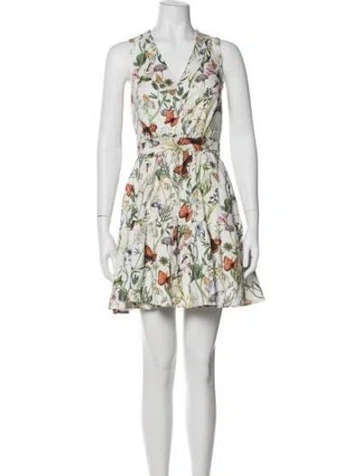 Pre-owned Christian Lacroix Linen Mini Dress In Neutrals