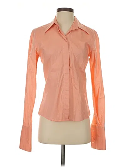 Pre-owned Christian Lacroix Long Sleeve Button Down Shirt In Orange