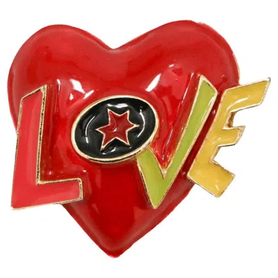 Pre-owned Christian Lacroix Love Brooch In Multi
