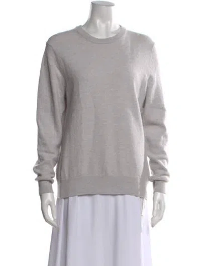 Pre-owned Christian Lacroix Merino Wool Crew Neck Sweater In Gray