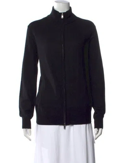 Pre-owned Christian Lacroix Merino Wool Mock Neck Sweater W/ Tags In Black