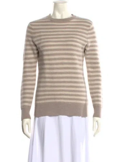 Pre-owned Christian Lacroix Merino Wool Striped Sweater In Neutral
