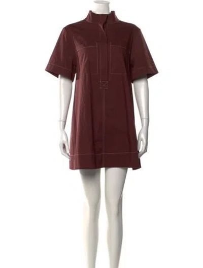Pre-owned Christian Lacroix Mini Dress W/ Tags In Burgundy