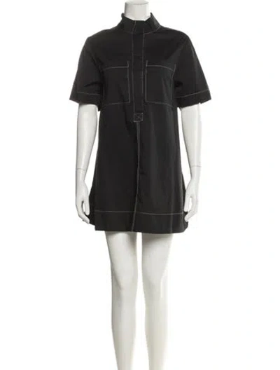 Pre-owned Christian Lacroix Mock Neck Mini Dress W/ Tags In Neutral