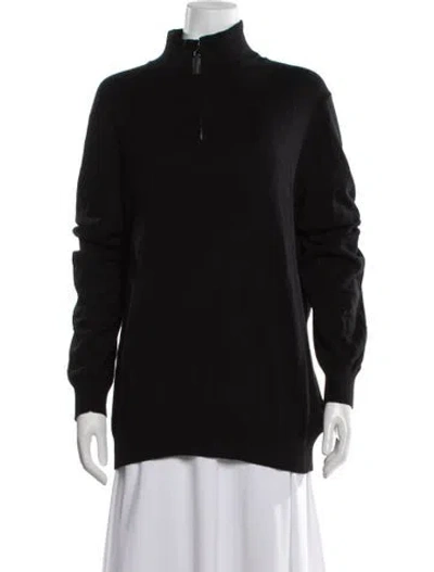 Pre-owned Christian Lacroix Mock Neck Sweater In Black
