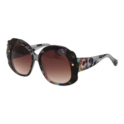 Christian Lacroix Multicolor Women Sunglasses In Black