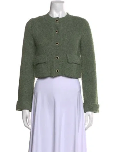 Pre-owned Christian Lacroix Open Front Sweater In Green