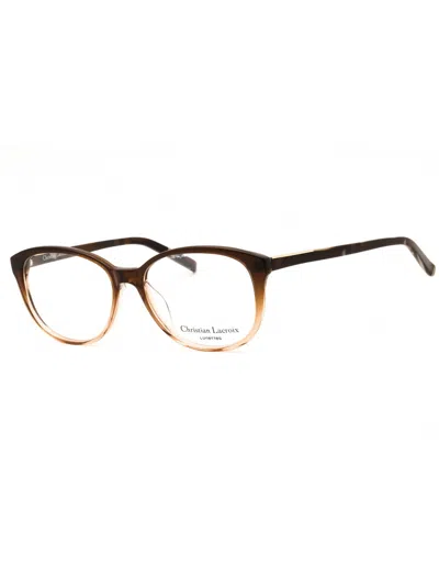 Christian Lacroix Oval Eyeglasses 52mm Clear Demo Lens For Women In Black