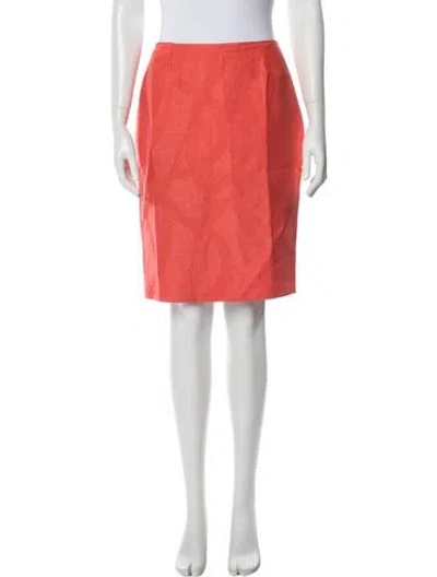 Pre-owned Christian Lacroix Patterned Knee-length Skirt In Orange