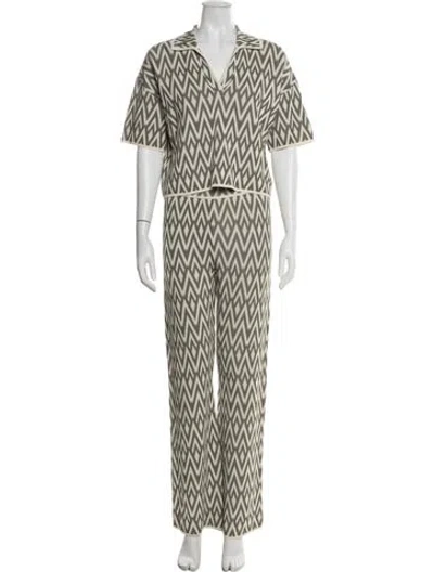 Pre-owned Christian Lacroix Patterned Pant Set In Neutral
