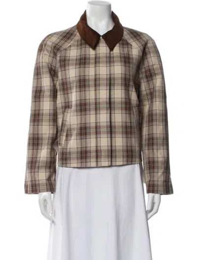 Pre-owned Christian Lacroix Plaid Print Jacket W/ Tags In Neutral