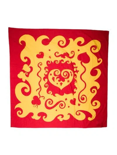 Pre-owned Christian Lacroix Printed Scarf W/ Tags In Red