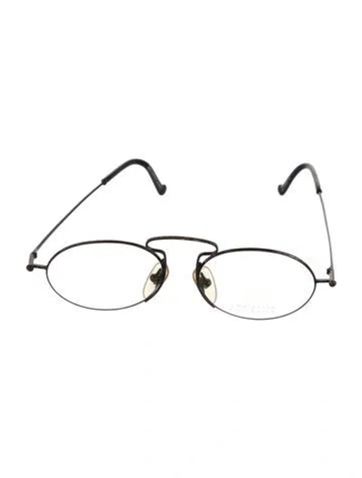Pre-owned Christian Lacroix Round Eyeglasses In Silver