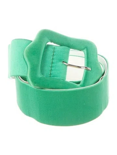Pre-owned Christian Lacroix Satin Belt In Green