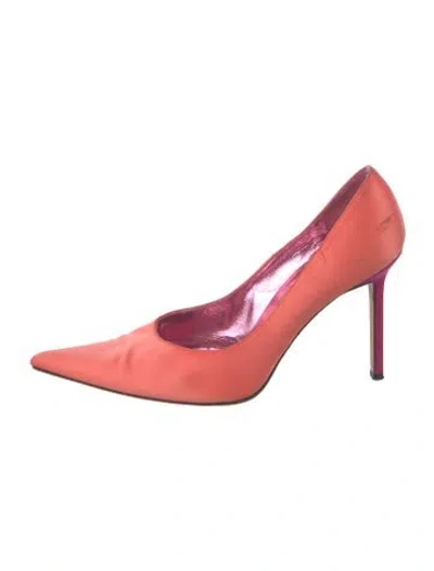 Pre-owned Christian Lacroix Satin Pumps In Multi