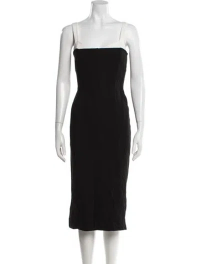Pre-owned Christian Lacroix Square Neckline Knee-length Dress In Black