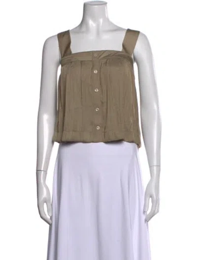 Pre-owned Christian Lacroix Square Neckline Sleeveless Top W/ Tags In Neutrals