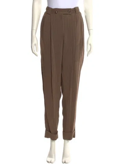 Pre-owned Christian Lacroix Straight Leg Pants In Brown