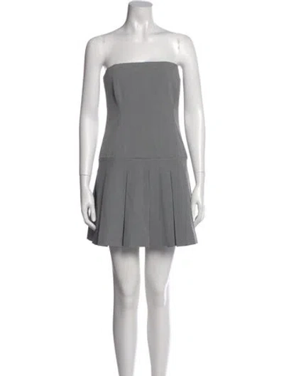 Pre-owned Christian Lacroix Strapless Mini Dress In Gray