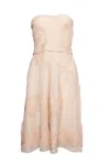 Christian Lacroix Strapless Nude Colored Dress In Pink