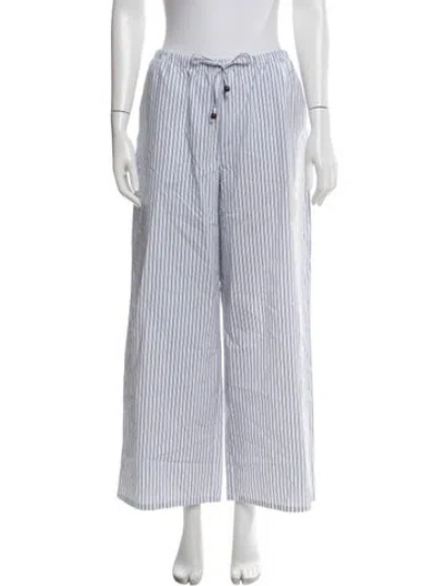 Pre-owned Christian Lacroix Striped Sweatpants W/ Tags In White