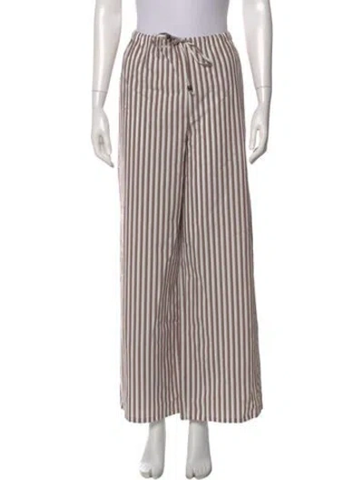 Pre-owned Christian Lacroix Striped Wide Leg Pants In Multi