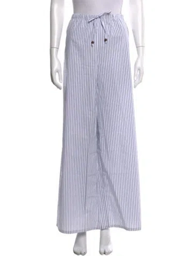 Pre-owned Christian Lacroix Striped Wide Leg Pants In Multicolor