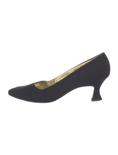 Pre-owned Christian Lacroix Suede Pumps In Black