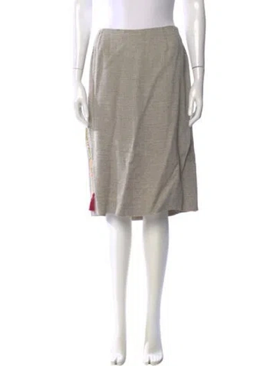 Pre-owned Christian Lacroix Tassel Accents Knee-length Skirt In Gray