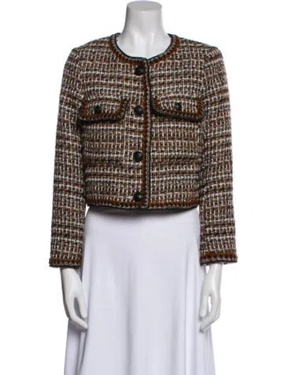 Pre-owned Christian Lacroix Tweed Pattern Evening Jacket In Blue