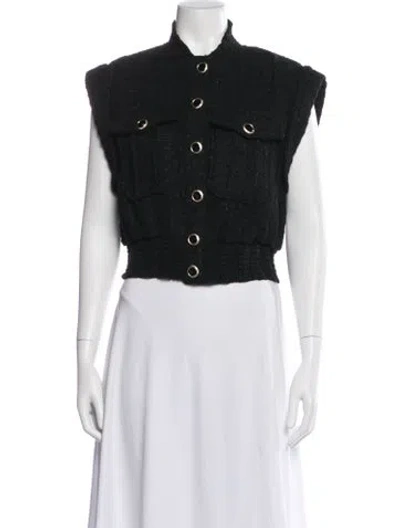 Pre-owned Christian Lacroix Tweed Pattern Jacket In Black