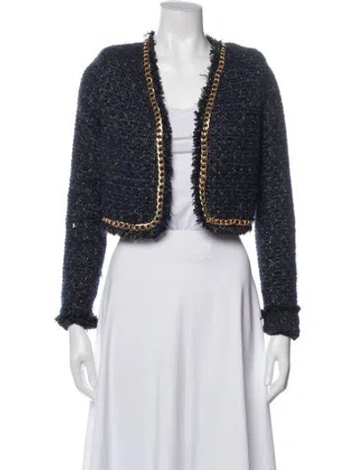 Pre-owned Christian Lacroix Tweed Tweed Pattern Jacket In Blue