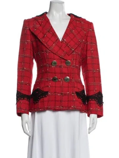 Pre-owned Christian Lacroix Vintage 1990's Blazer In Red