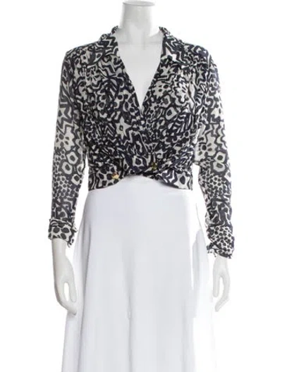 Pre-owned Christian Lacroix Vintage 1990's Blouse In Blue