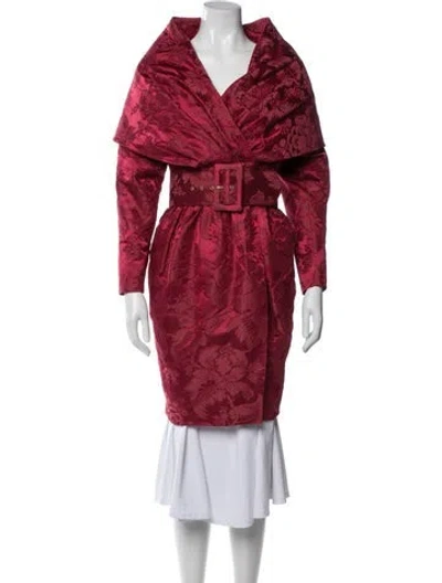 Pre-owned Christian Lacroix Vintage 1990's Coat In Burgundy