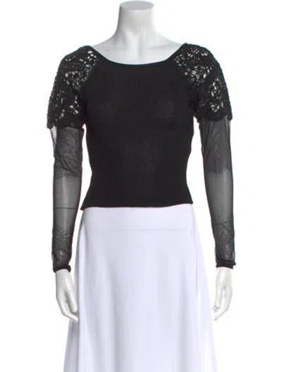 Pre-owned Christian Lacroix Vintage 1990's Crop Top In Black