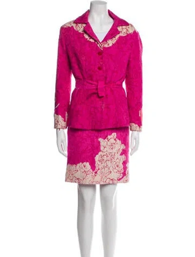 Pre-owned Christian Lacroix Vintage 1990's Skirt Suit In Pink