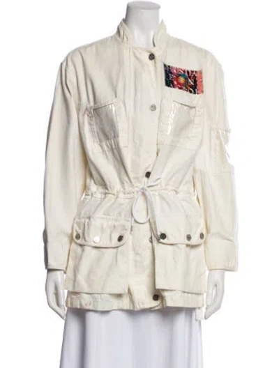 Pre-owned Christian Lacroix Vintage 1990's Utility Jacket In White